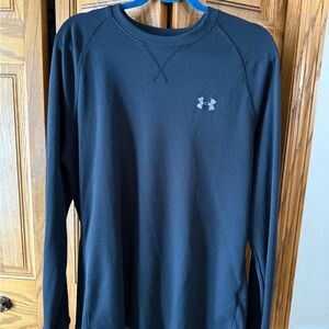 Under Armour Men's Long Sleeve Crew Sweatshirt - Black with Gray Logo